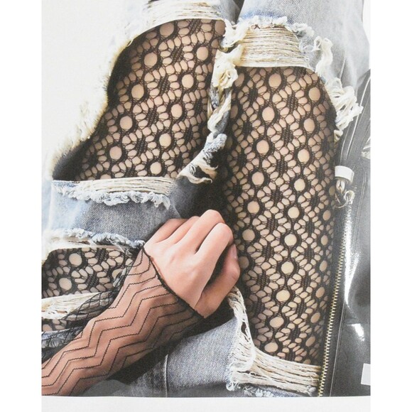 Ladies Fishnet Tights Socks - Black Fishnet Pantyhose Clothing Hosiery Tights - Picture 4 of 6